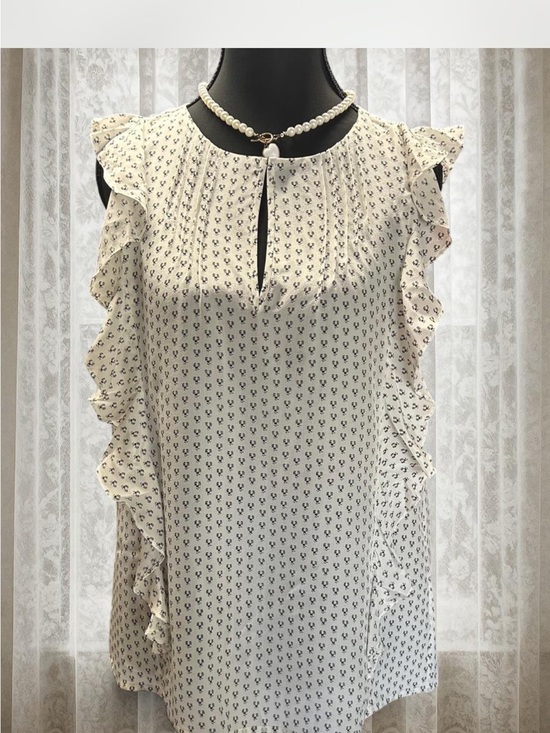 J. Crew Tops - NWT J.Crew 100% Silk Flutter Sleeve Ruffle Blouse - Size 0